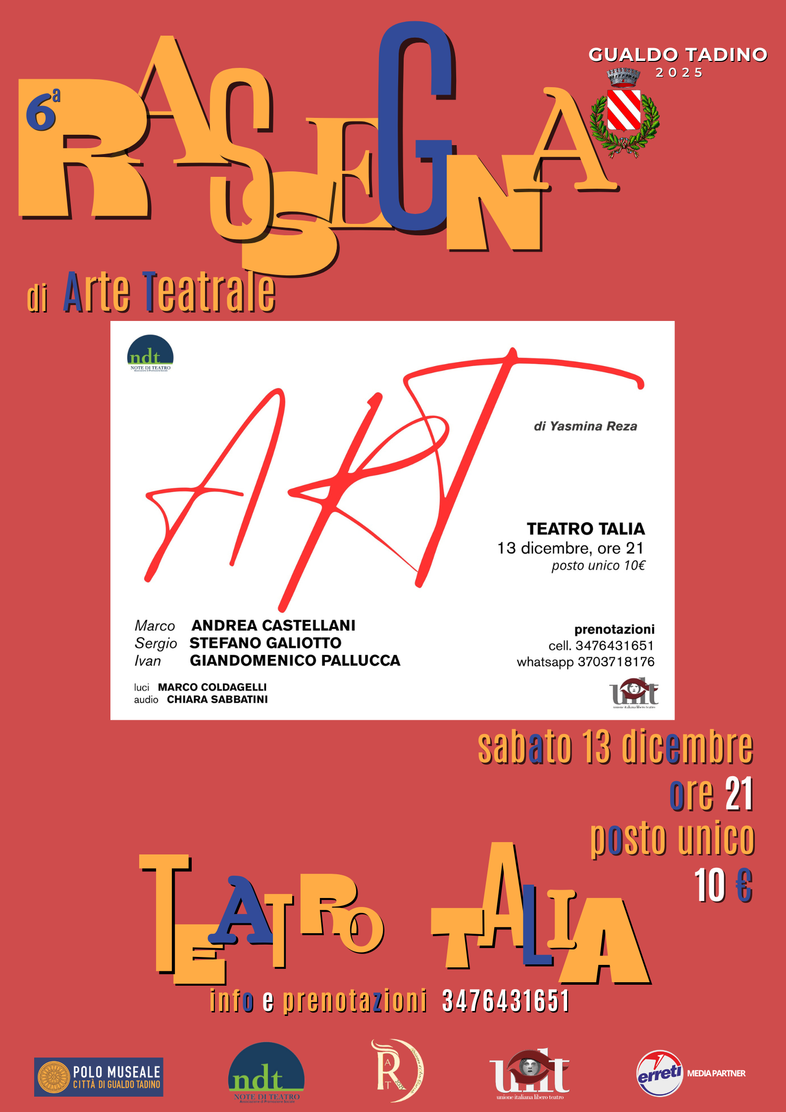 Chiusura della VI Rassegna di Arte Teatrale – Gualdo tadino 2025